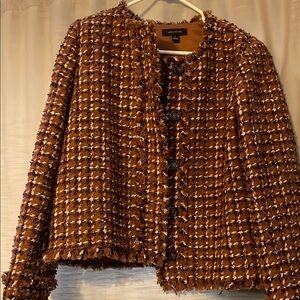Ann Taylor Brown Tweed Jacket